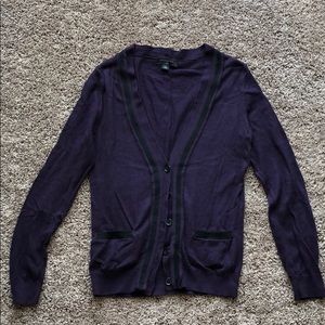 Purple cardigan